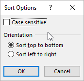 Case sensitive and sort rows with custom sort