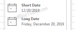 Date format in Excel