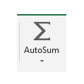 Excel AutoSum tool