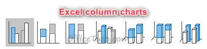 Excel column charts