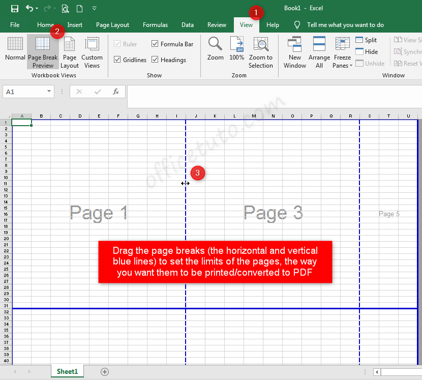 Excel - Drag page break lines