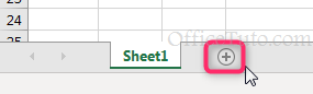 Excel - Insert sheet button