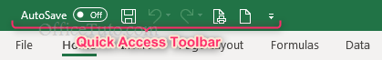 Quick Access Toolbar - Excel