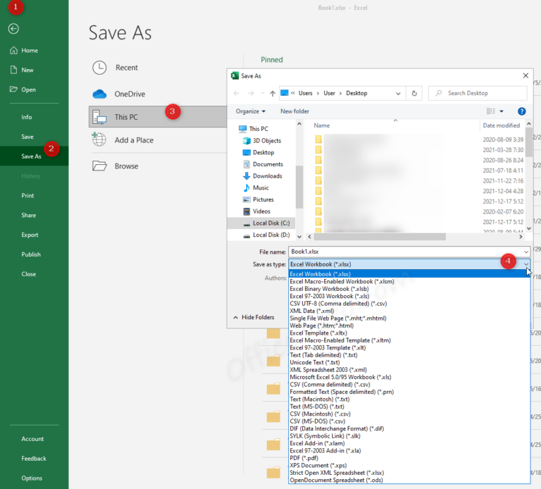 What Are Excel File Formats and Extensions – OfficeTuto