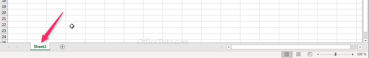 Excel sheet tab