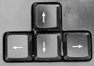 Arrows keys in keyboard