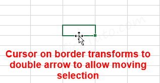 Moving selection in Excel