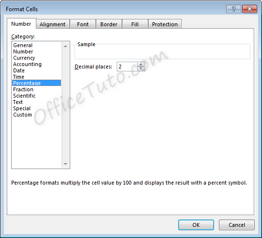 Percentage formatting options in Excel