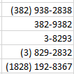 Phone number in Excel