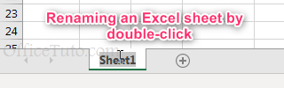 Rename an Excel sheet by double click
