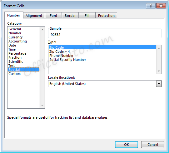 Special format in Excel