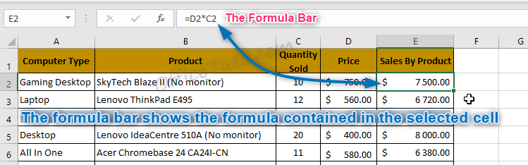 View formula of a cell in Excel