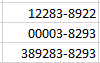 Zip code + 4 in Excel